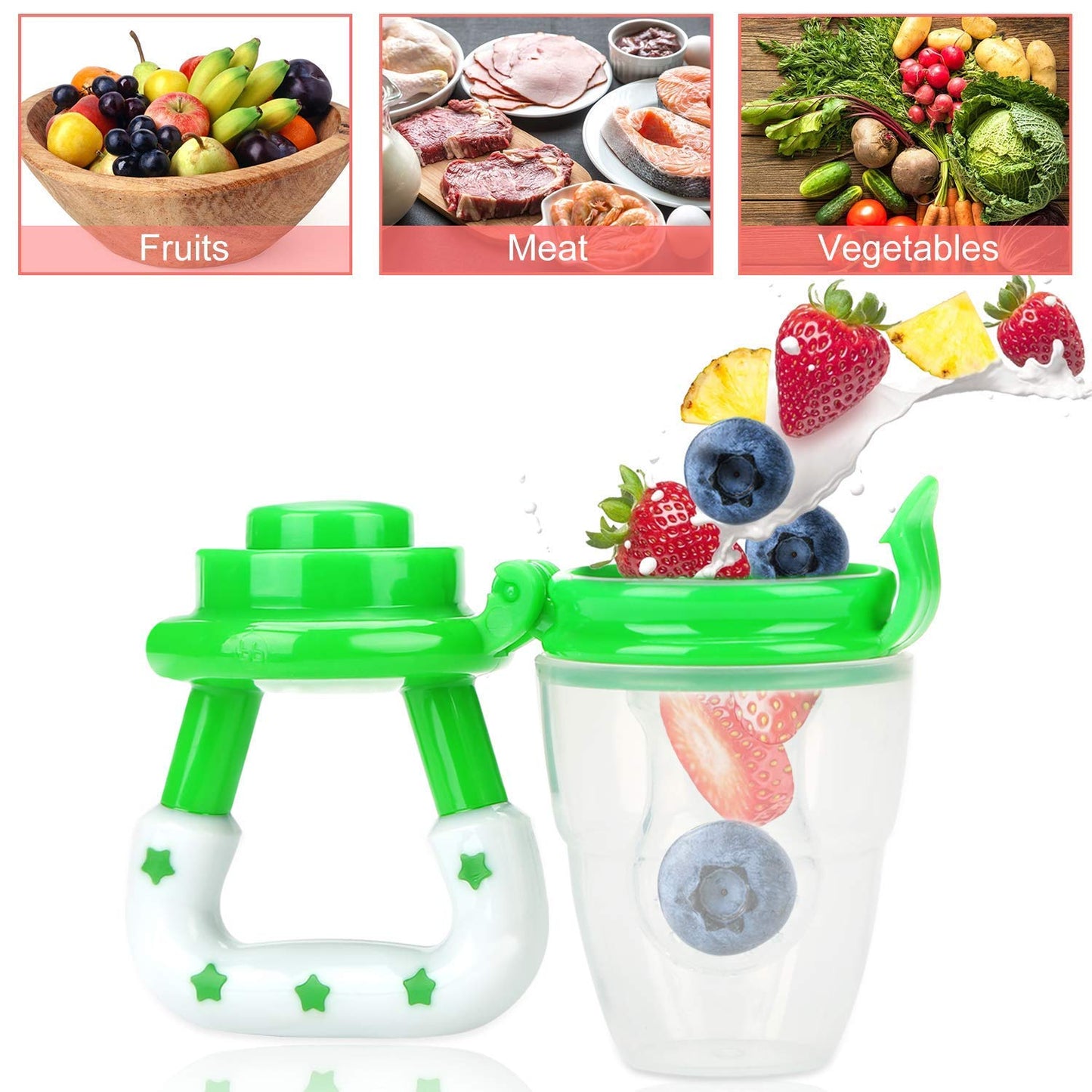 BabyBite Fresh Fruit Feeder (Pack of 2) 🍓👶